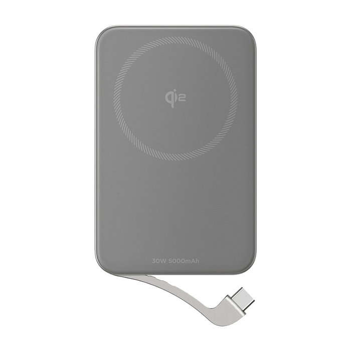 EcoFlow EF-RAPID5000-EU Rapid 5000 Power Bank 5000 mAh Plata - Batería Externa con Carga Rápida Power Delivery 65W USB-C y Carga Inalámbrica 15W