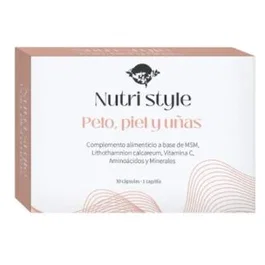 ESPADIET Nutri Style Pelo+Piel+Uñas 30 Cápsulas - Complemento Alimenticio con Vitamina C, Zinc, Biotina y MSM