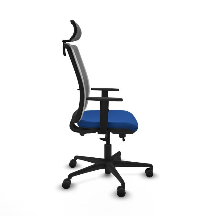 PIQUERAS Y CRESPO Silla de oficina Haches con mecanismo Sincro/Traslack Azul y Gris PIQUERAS Y CRESPO Silla de oficina Haches con mecanismo Sincro/Traslack Azul y Gris