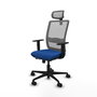 PIQUERAS Y CRESPO Silla de oficina Haches con mecanismo Sincro/Traslack Azul y Gris
