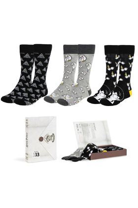 Cerdá Pack de 3 Calcetines Harry Potter Talla 38-45