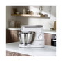Kenwood KVC65.001WH Titanium Chef Baker 5L Robot de Cocina Multifunción, Batidora Amasadora 1200W, Tazón Acero Inoxidable Blanco, Capacidad 2.18kg Masa de Pan