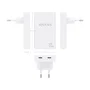 Aisens Cargador de Pared GaN Ultra Delgado 65W 2xUSB-C Blanco ASCH-65W2P077-W