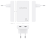 Aisens Cargador de Pared GaN Ultra Delgado 65W 2xUSB-C Blanco