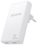 Aisens Cargador de Pared GaN Ultra Delgado 65W 2xUSB-C Blanco