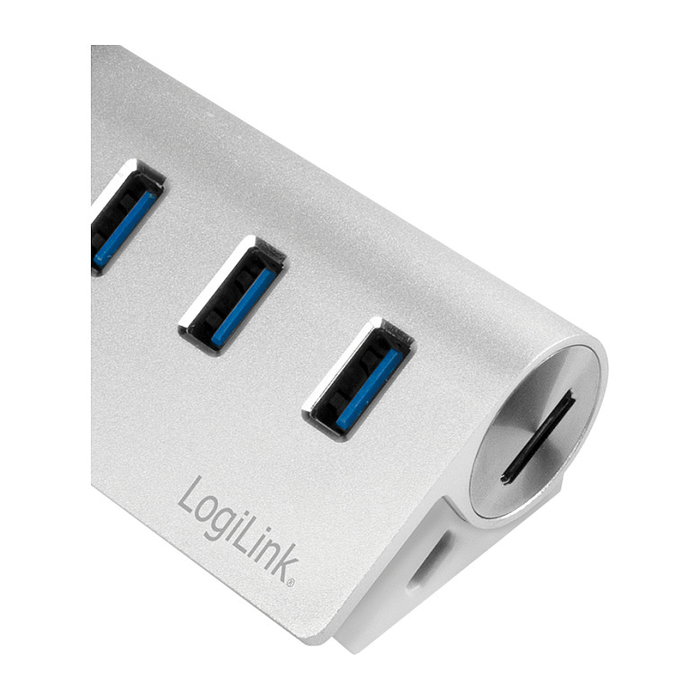LogiLink Hub USB 3.0 de 3 puertos con lector de tarjetas