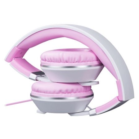 AURICULARES DIADEMA HIDITEC COOL KIDS PINK - ALTAVOCES 40MM - 92DB - MICRÓFONO INTEGRADO EN CABLE - CONECTOR 3.5MM - PLEGABLES