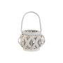 DKD Home Decor Portavelas de Madera y Cristal Blanco 18x18x13 cm
