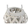 DKD Home Decor Portavelas de Madera y Cristal Blanco 18x18x13 cm