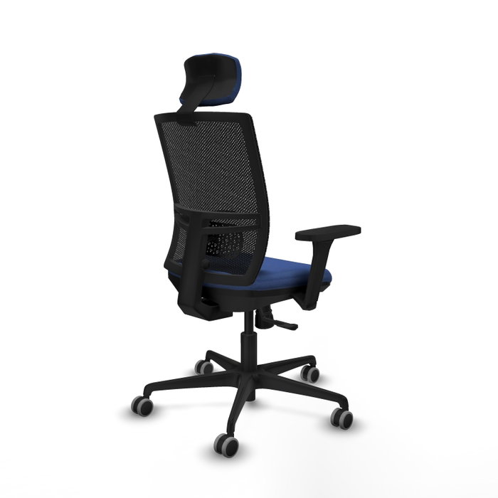 PIQUERAS Y CRESPO Silla de oficina Yunquera con mecanismo Sincro, Azul marino y Negro PIQUERAS Y CRESPO Silla de oficina Yunquera con mecanismo Sincro, Azul marino y Negro