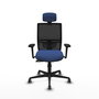 PIQUERAS Y CRESPO Silla de oficina Yunquera con mecanismo Sincro, Azul marino y Negro