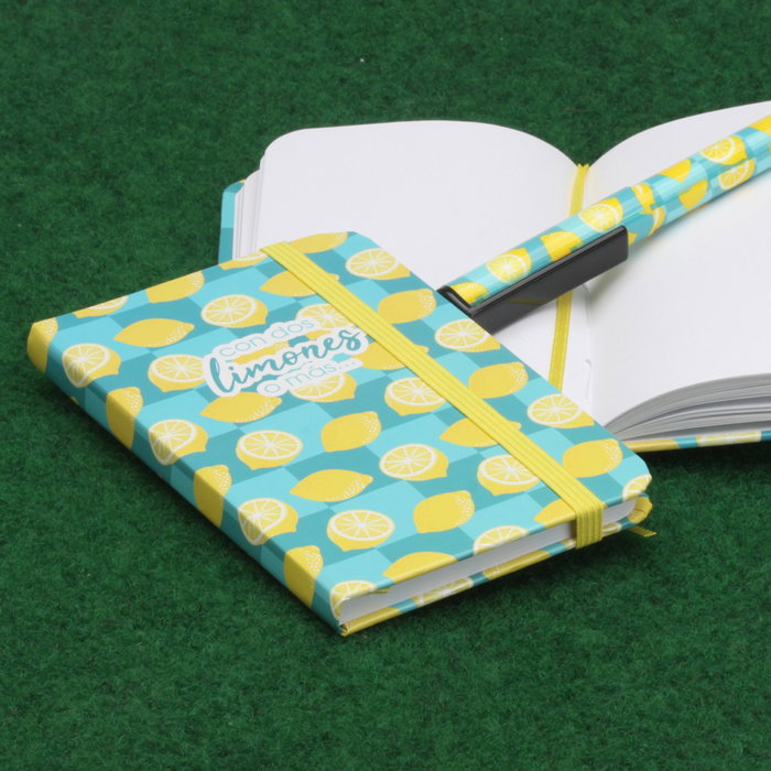 CMP General Libreta con Bolígrafo "Limones" - 14x9 cm CMP General Libreta con Bolígrafo "Limones" - 14x9 cm