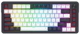 Redragon Ucal K673WB-RGB-M Teclado Mecánico Gaming 81 Teclas RGB Wired USB-C Blanco Negro Layout Polaco