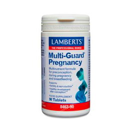 LAMBERTS Multi-Guard Pregnancy 90 Comp. Multivitamínico para Concepción, Embarazo y Lactancia con Ácido Fólico