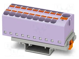 PHOENIX CONTACT PTFIX 10/18X4-NS35 VT Conector de carril de 19 bornas