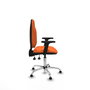 PIQUERAS Y CRESPO Silla de oficina Algarra Naranja con Base Cromada