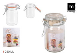 La Mediterranea Tarro Hermético Vidrio Clip 250 ml (36 Unidades)