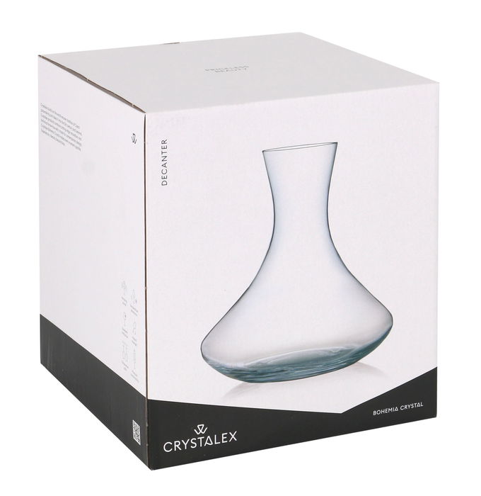 Bohemia Decantador Cristal 1500 ml con Dimensiones 20,5 cm Alto x 19 cm Largo x 7 cm Ancho (6 Unidades)