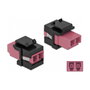 DeLOCK Módulo Keystone LC Duplex hembra a LC Duplex hembra violeta/negro 86721