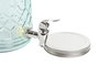 DKD Home Decor Dispensador de Bebidas de Cristal e Inox Azul 3,6L