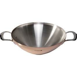 De Buyer Prima Matera Wok de cobre y acero con tapa de vidrio