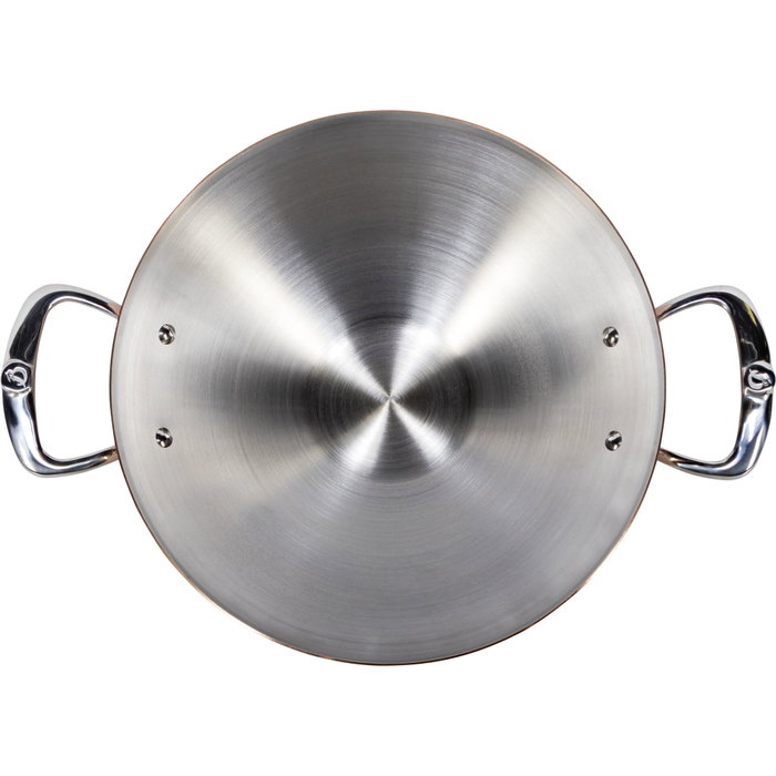 De Buyer Prima Matera Wok de cobre y acero con tapa de vidrio