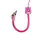 Wondee Cable de Carga 3 en 1 Squishmallows Lola La Unicornio Oficial 1.2 m - Micro USB, USB-C, Lightning para Apple, Samsung, Huawei