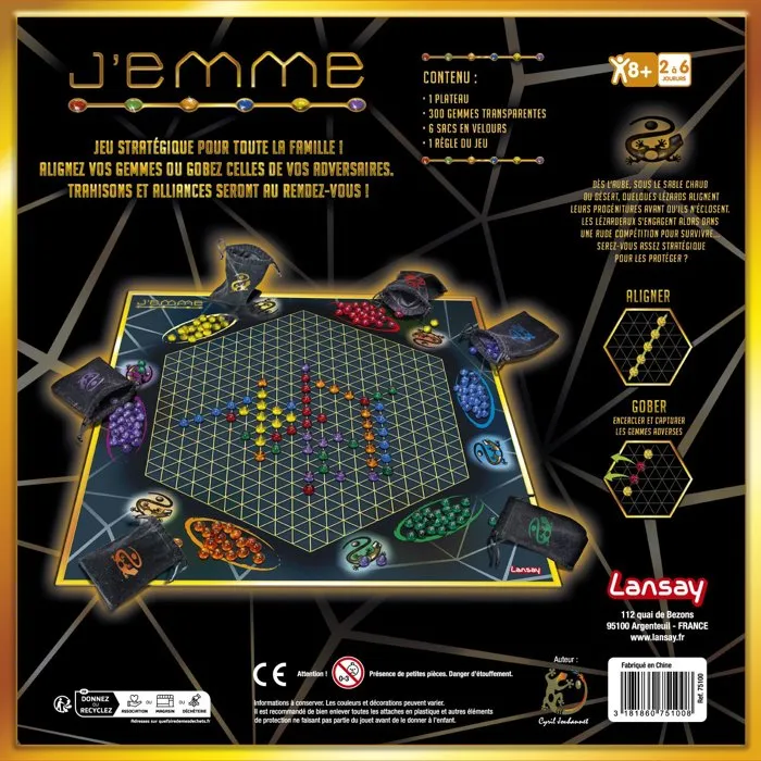 Lansay Juego de Mesa J'EMME LAN75100 para A partir de 8 Años Lansay Juego de Mesa J'EMME LAN75100 para A partir de 8 Años