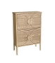 DKD Home Decor Zapatero Romantico Natural Abeto MDF 2 Cajones 70 x 103 x 30 cm