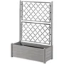 Stefanplast Jardinera Italia Rectangular con Rejilla Gris Piedra 100x43x142cm
