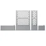 Stefanplast Jardinera Italia Rectangular con Rejilla Gris Piedra 100x43x142cm