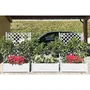 Stefanplast Jardinera Italia Rectangular con Rejilla Gris Piedra 100x43x142cm
