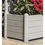Stefanplast Jardinera Italia Rectangular con Rejilla Gris Piedra 100x43x142cm