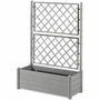 Stefanplast Jardinera Italia Rectangular con Rejilla Gris Piedra
