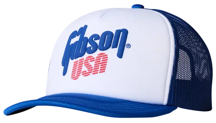Gibson Headwear USA Foam Trucker Blanco / Azul Gibson Headwear USA Foam Trucker Blanco / Azul