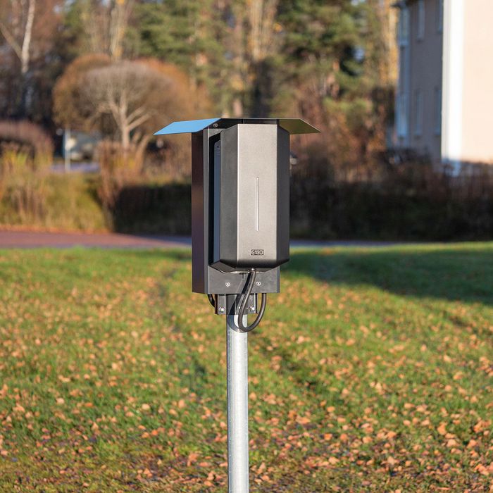 Next Green Soporte Polebox 205 D2 para Cargadores de Vehículos Eléctricos, Montaje en Poste Next Green Soporte Polebox 205 D2 para Cargadores de Vehículos Eléctricos, Montaje en Poste