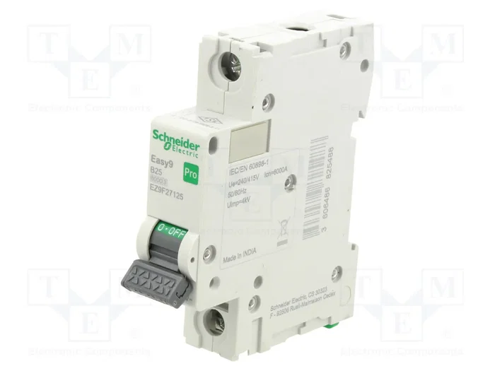 SCHNEIDER ELECTRIC Easy9 Pro MCB 25A 1P 6kA SCHNEIDER ELECTRIC Easy9 Pro MCB 25A 1P 6kA