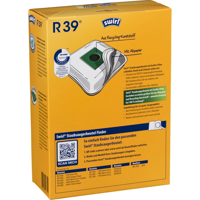 Swirl R 39 EcoPor - Pack de 4 Bolsas de Fieltro