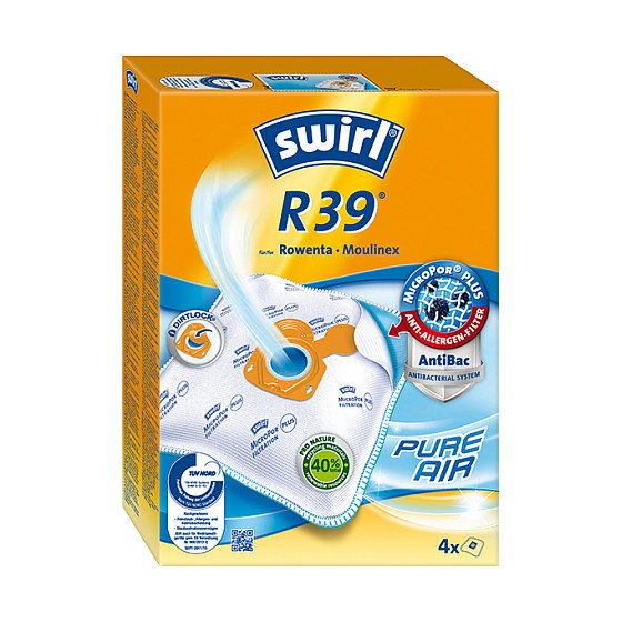 Swirl R 39 EcoPor - Pack de 4 bolsas para aspiradora