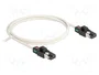 DeLOCK Cable de red Cat6a S/FTP con clips de color de 1 m, blanco