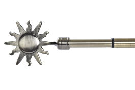 DKD Home Decor Barra Cortina Dorado Metal Extensible 120 x 16 x 16 cm Capacidad 16/19mm 4 Unidades