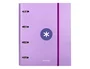 Antartik Carpeta con Recambio A4 Cuadro 5mm Forrada 4 Anillas 40mm Redondas con Solapa Color Lavanda