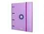 Antartik Carpeta con Recambio A4 Cuadro 5mm Forrada 4 Anillas 40mm Redondas con Solapa Color Lavanda
