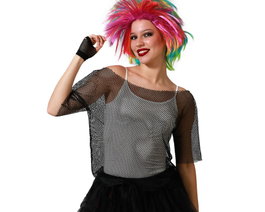 Camiseta de rejilla negra
