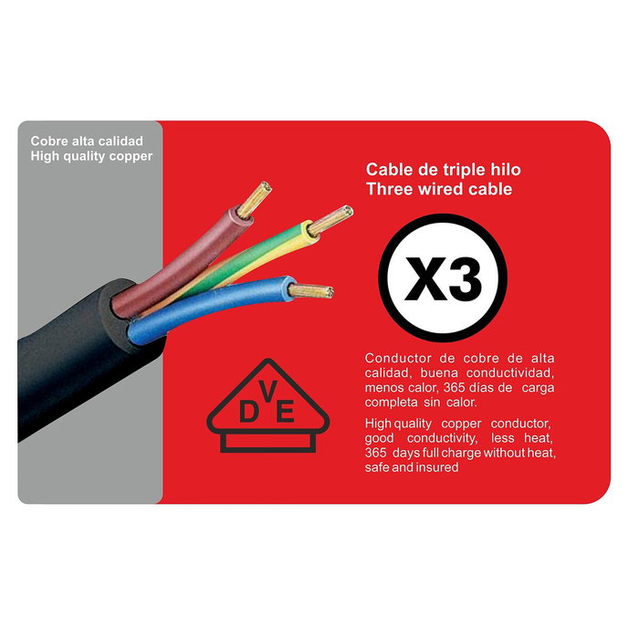 Regleta 3 Enchufes Schuko con Interruptor Silver Electronics 9643 Negro