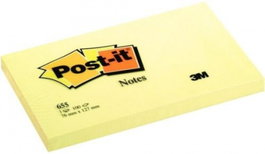 POST-IT Pack de 12 Blocs de Notas 655 Amarillas 76x127mm