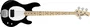 Sterling Bajo Eléctrico Ray2 H M/M - Black Pastilla Humbucking Cerámica Mástil Arce Satinado