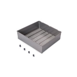 Emuca Cajón metálico para armarios y vestidores Quartz, 440 (M60), Acero, Titanio