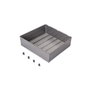 Emuca Cajón metálico para armarios y vestidores Quartz, 440 (M60), Acero, Titanio