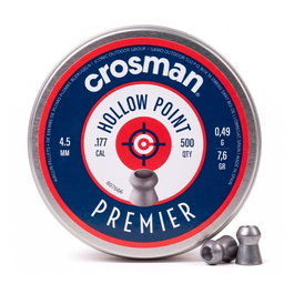 Crosman Balines hollow point calibre 4,5 mm (.177), 0,49 g, 500 uds